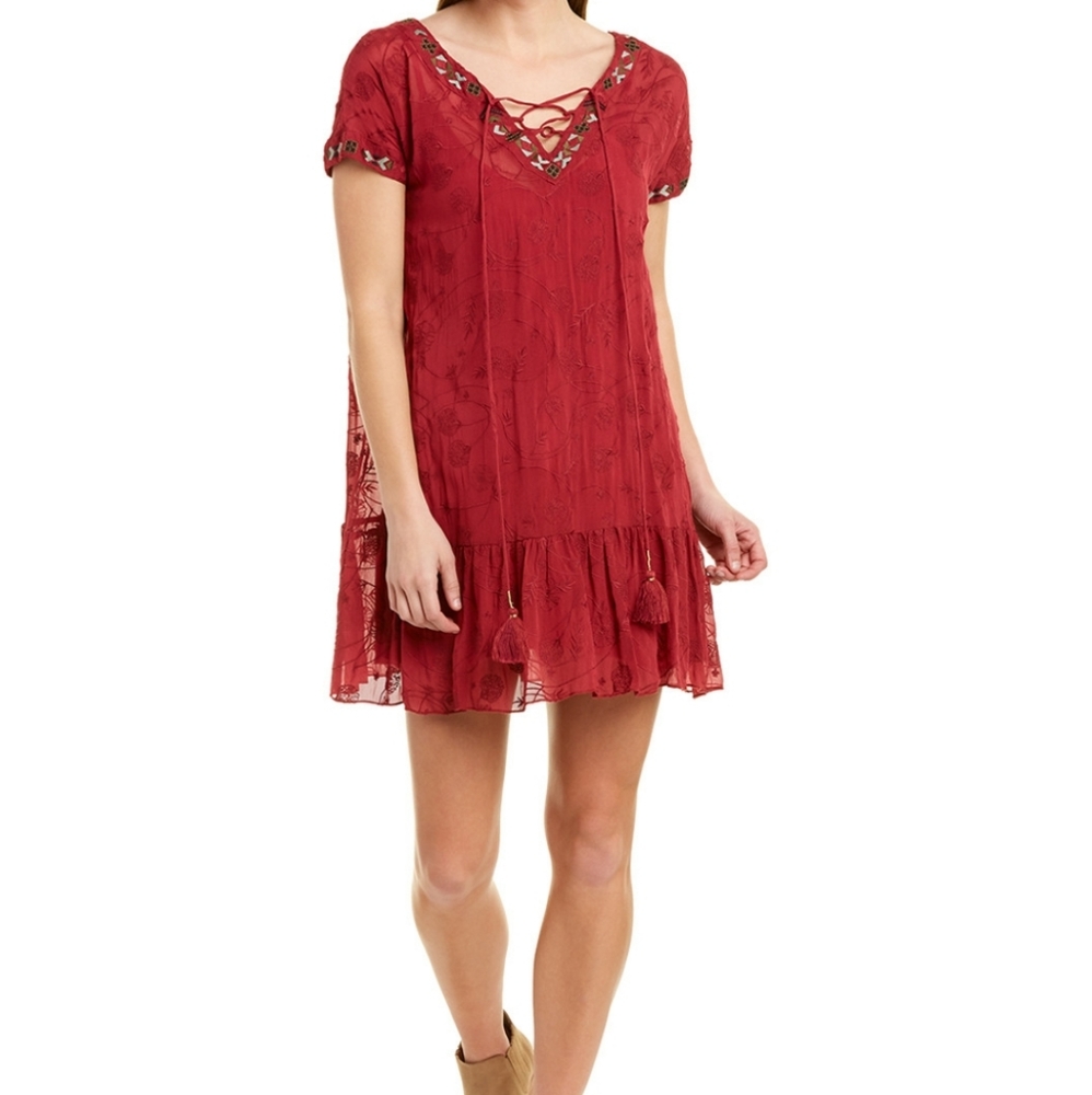 Johnny Was shift dress with slip